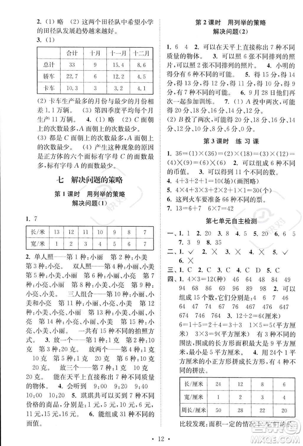 江蘇鳳凰美術(shù)出版社2023年秋季創(chuàng)新課時(shí)作業(yè)本五年級(jí)上冊(cè)數(shù)學(xué)江蘇版答案