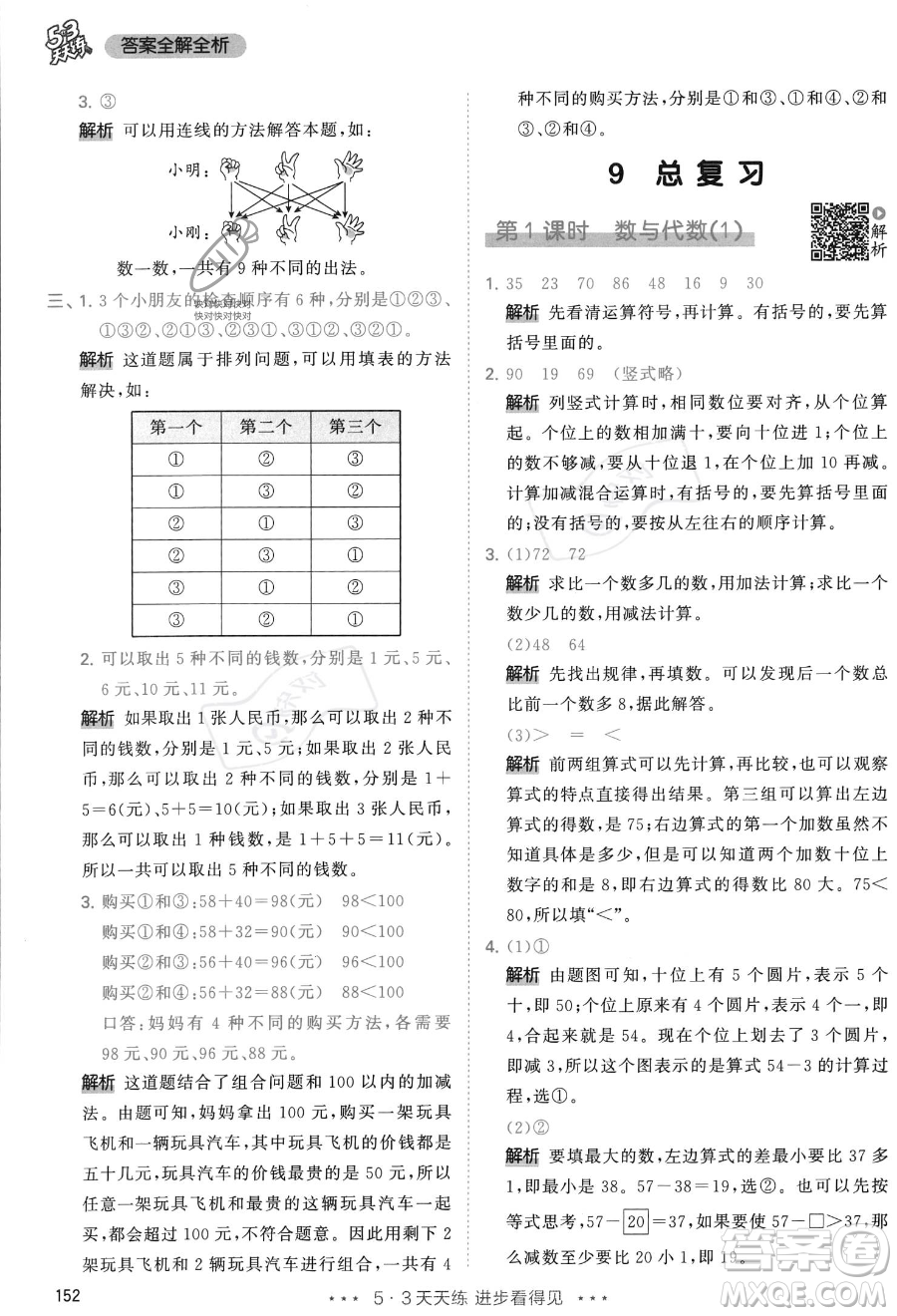 教育科學(xué)出版社2023年秋季53天天練二年級上冊數(shù)學(xué)人教版答案