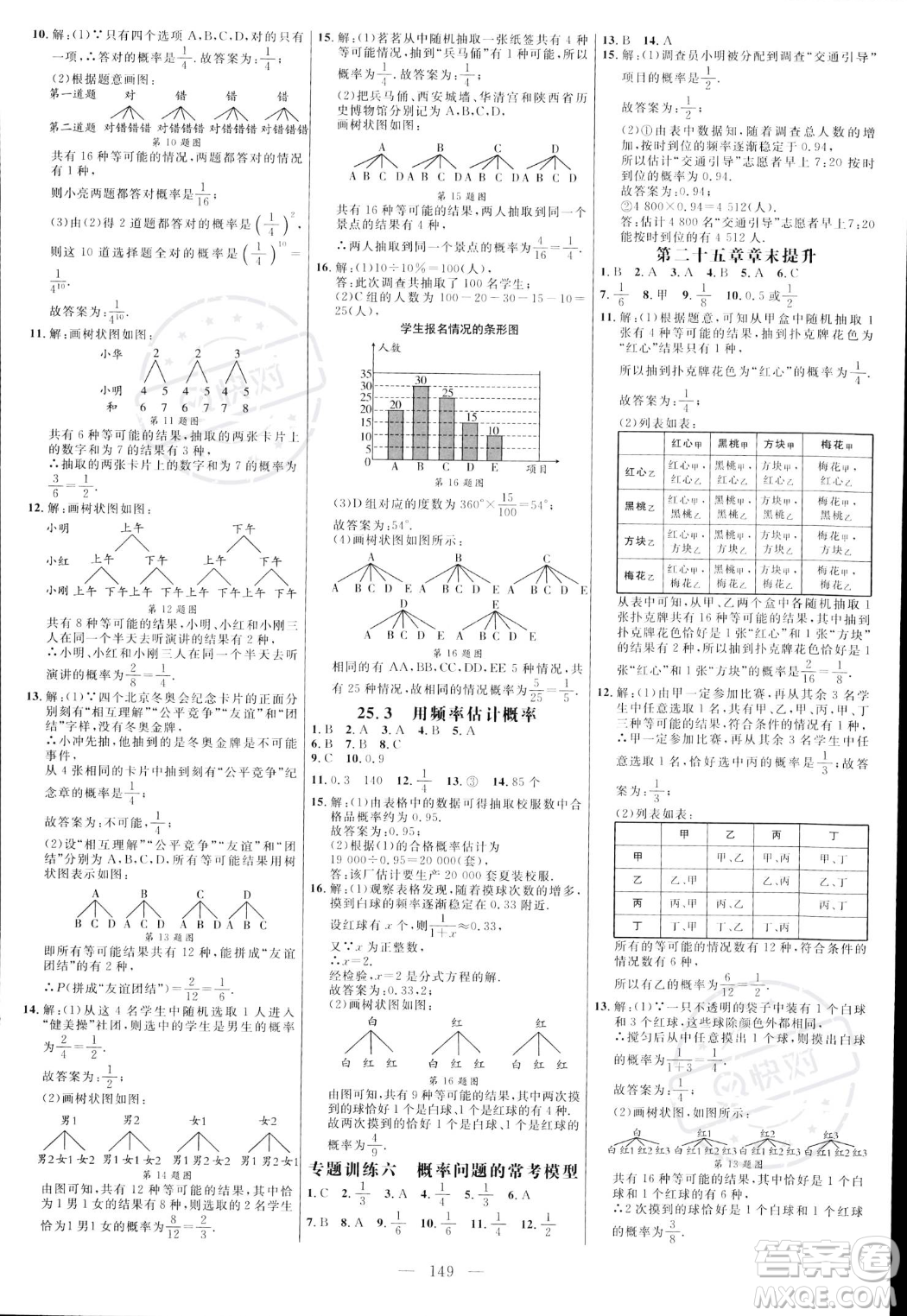 延邊大學(xué)出版社2023年秋季細(xì)解巧練九年級(jí)上冊(cè)數(shù)學(xué)人教版答案