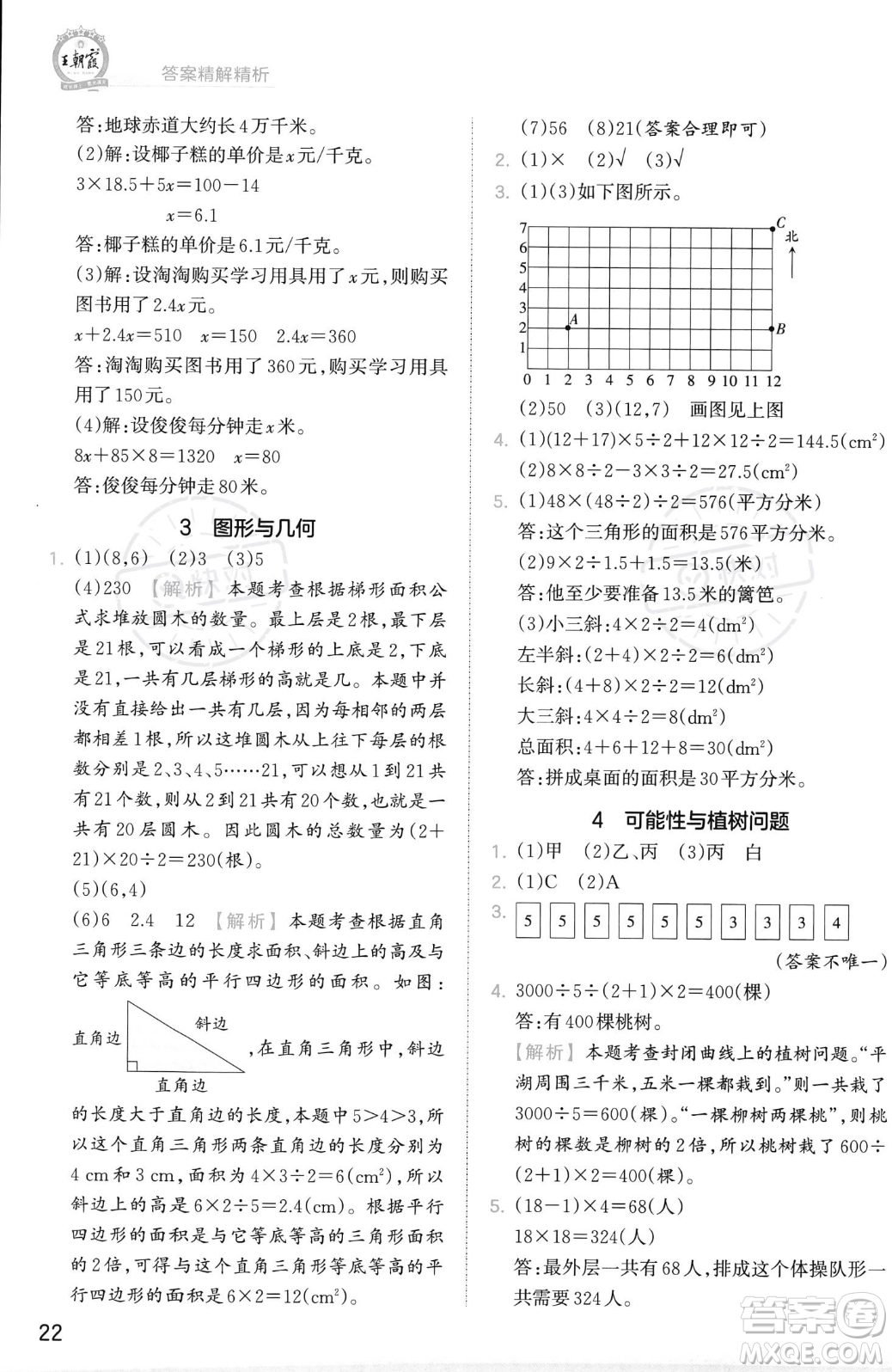 江西人民出版社2023年秋季王朝霞創(chuàng)維新課堂五年級上冊數(shù)學(xué)人教版答案