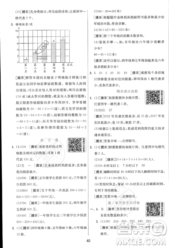 江蘇人民出版社2023年秋實(shí)驗(yàn)班提優(yōu)訓(xùn)練四年級(jí)上冊(cè)數(shù)學(xué)人教版答案