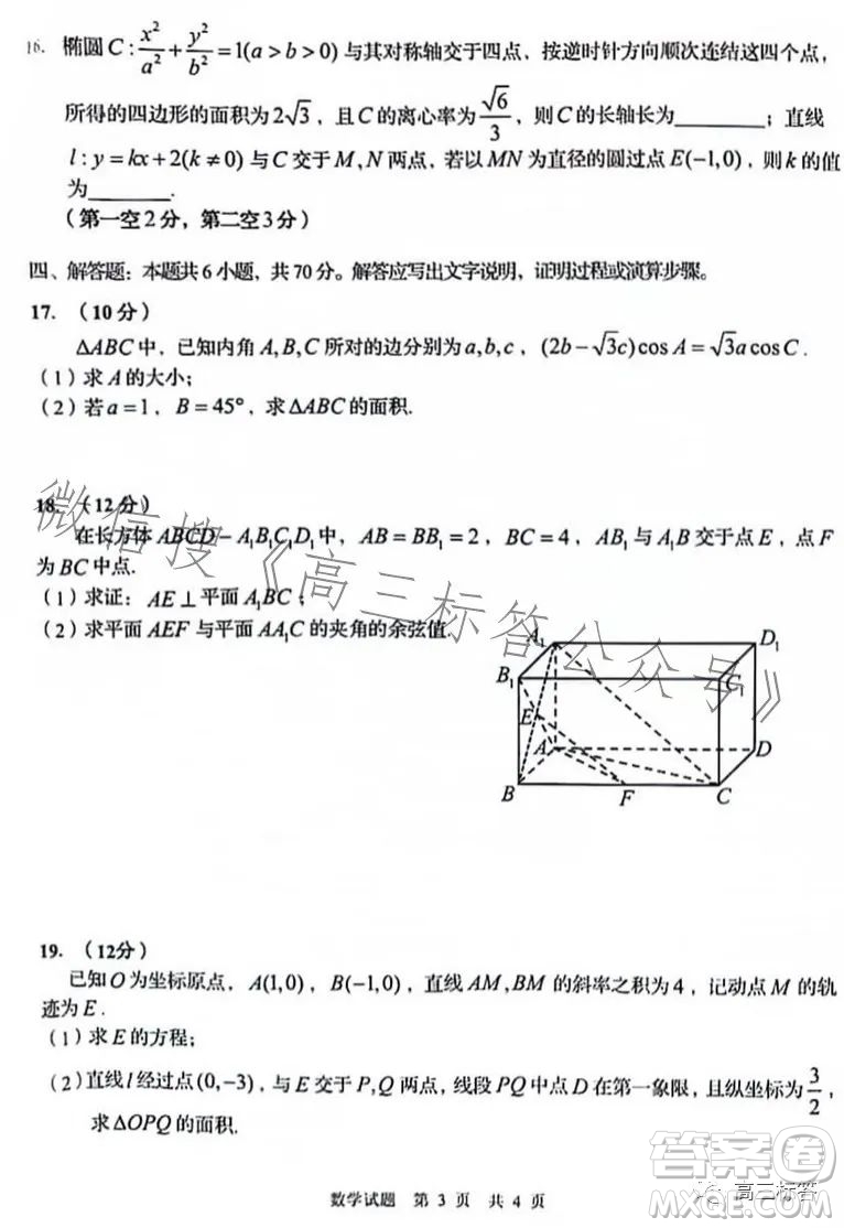 青島2023年高三年級(jí)期初調(diào)研檢測(cè)數(shù)學(xué)試題答案