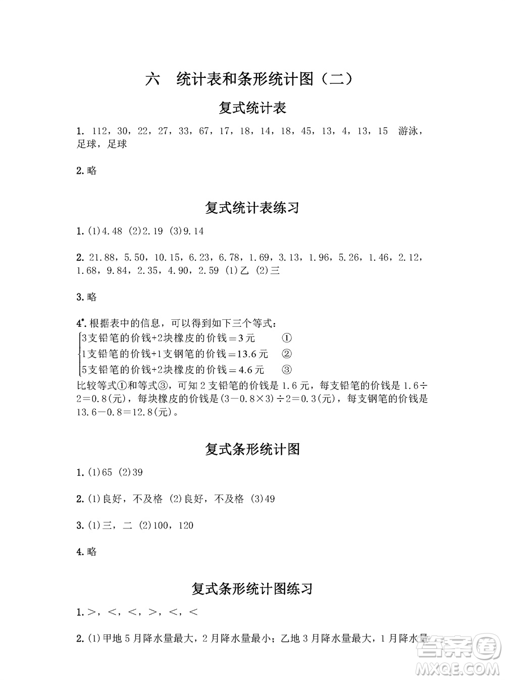 江蘇鳳凰教育出版社2023年秋練習(xí)與測(cè)試小學(xué)數(shù)學(xué)五年級(jí)上冊(cè)蘇教版參考答案