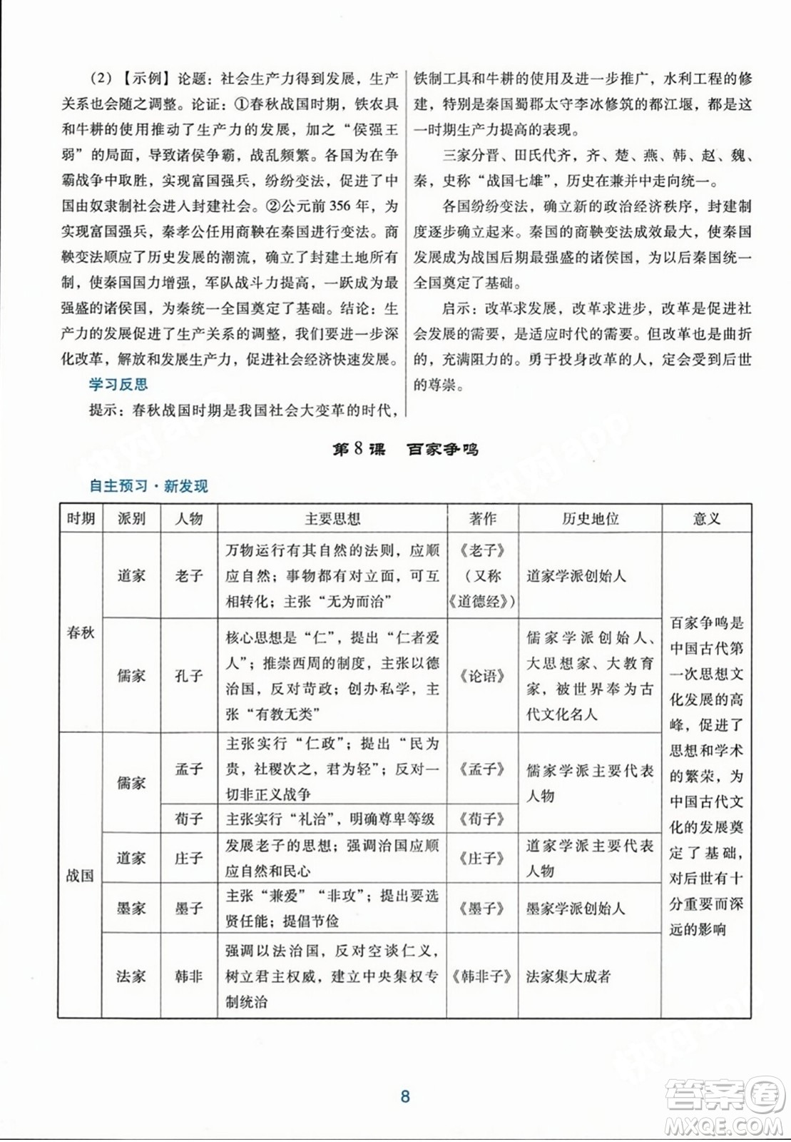 廣東教育出版社2023年秋南方新課堂金牌學(xué)案七年級歷史上冊人教版答案