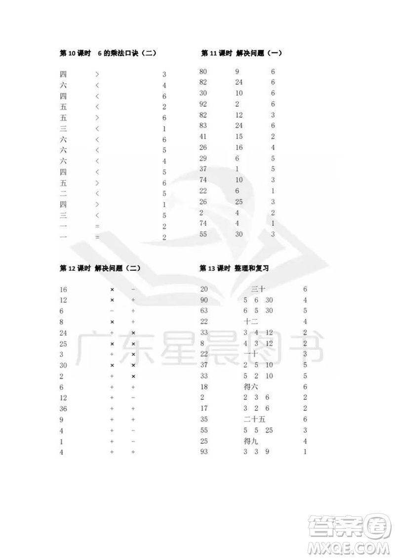 吉林出版集團股份有限公司2023年秋小學數(shù)學口算速算心算二年級上冊人教版參考答案