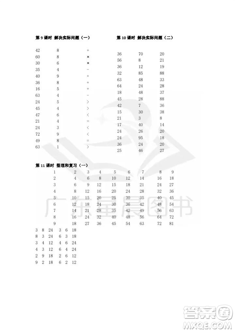 吉林出版集團股份有限公司2023年秋小學數(shù)學口算速算心算二年級上冊人教版參考答案