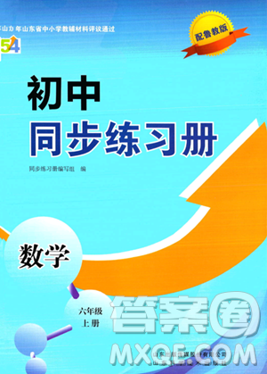 山東科學(xué)技術(shù)出版社2023年秋初中同步練習(xí)冊六年級數(shù)學(xué)上冊魯教版答案