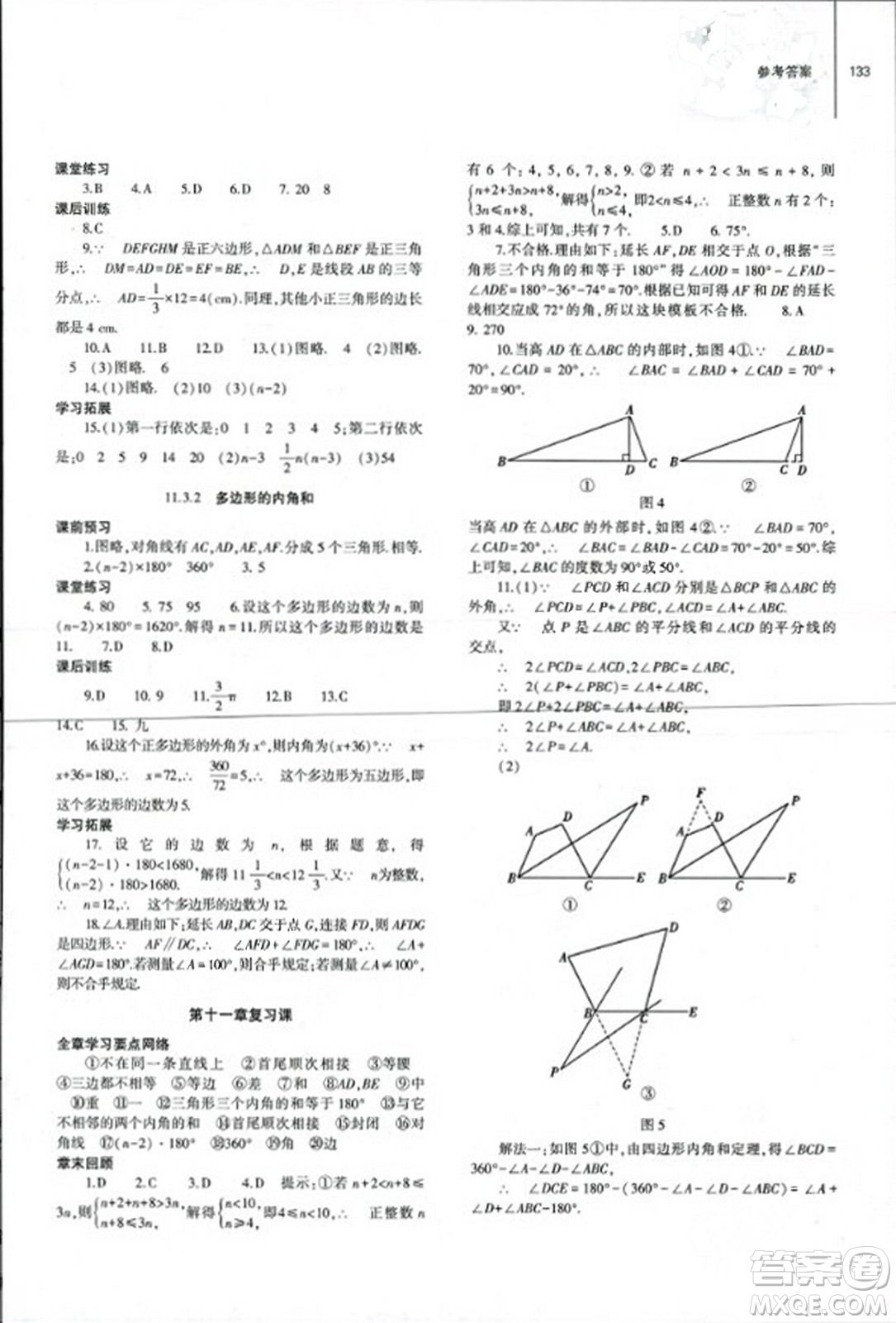 大象出版社2023年秋初中同步練習(xí)冊(cè)八年級(jí)數(shù)學(xué)上冊(cè)人教版山東專版答案