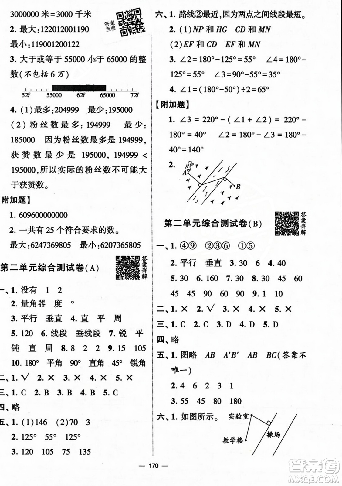 寧夏人民教育出版社2023年秋學(xué)霸提優(yōu)大試卷四年級(jí)數(shù)學(xué)上冊(cè)北師大版答案