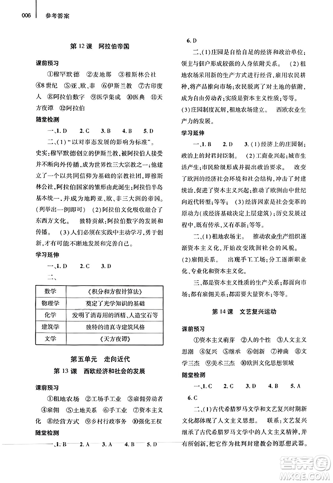 大象出版社2023年秋基礎(chǔ)訓(xùn)練九年級(jí)歷史上冊(cè)人教版答案