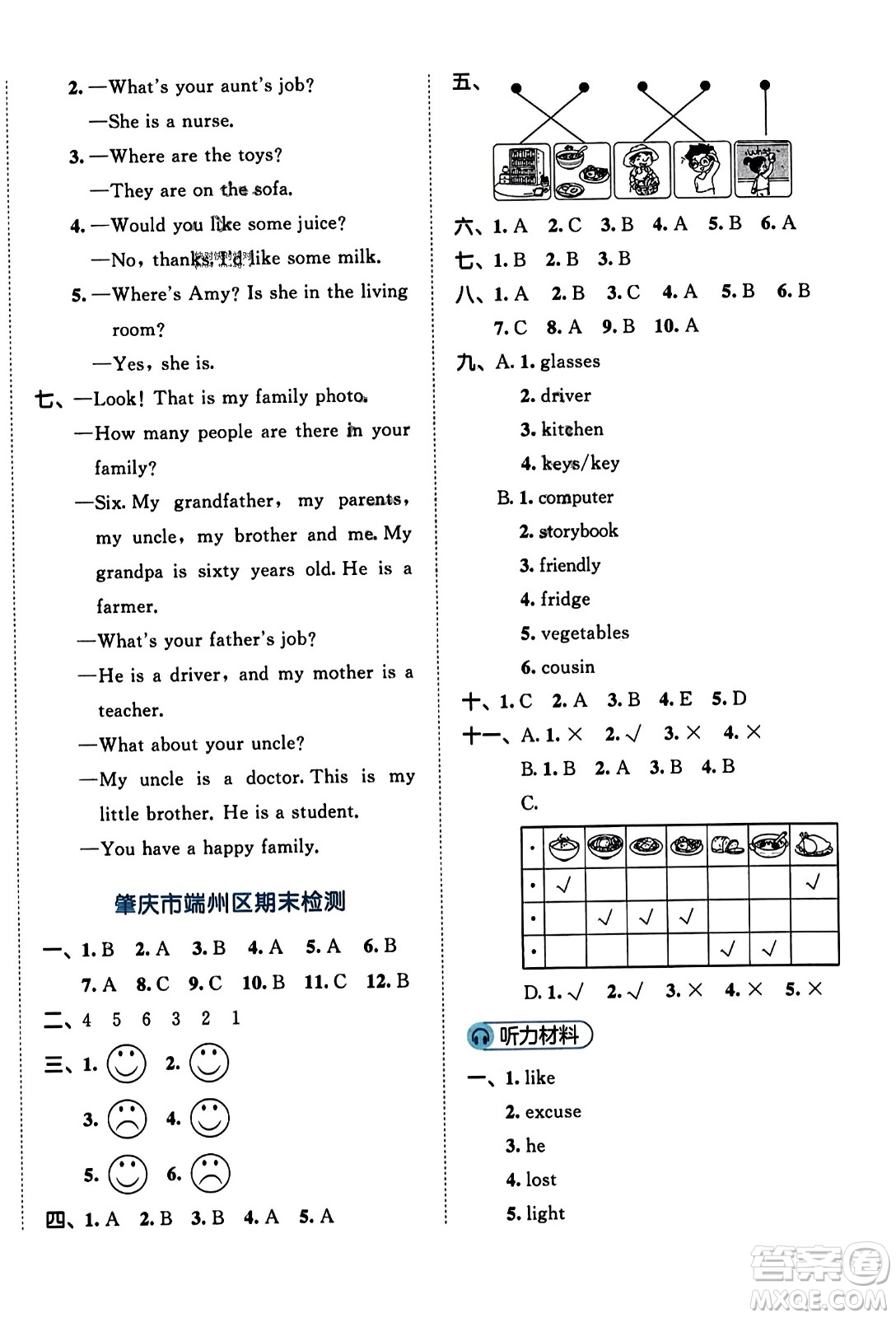 首都師范大學(xué)出版社2023年秋53全優(yōu)卷四年級(jí)英語(yǔ)上冊(cè)人教PEP版答案