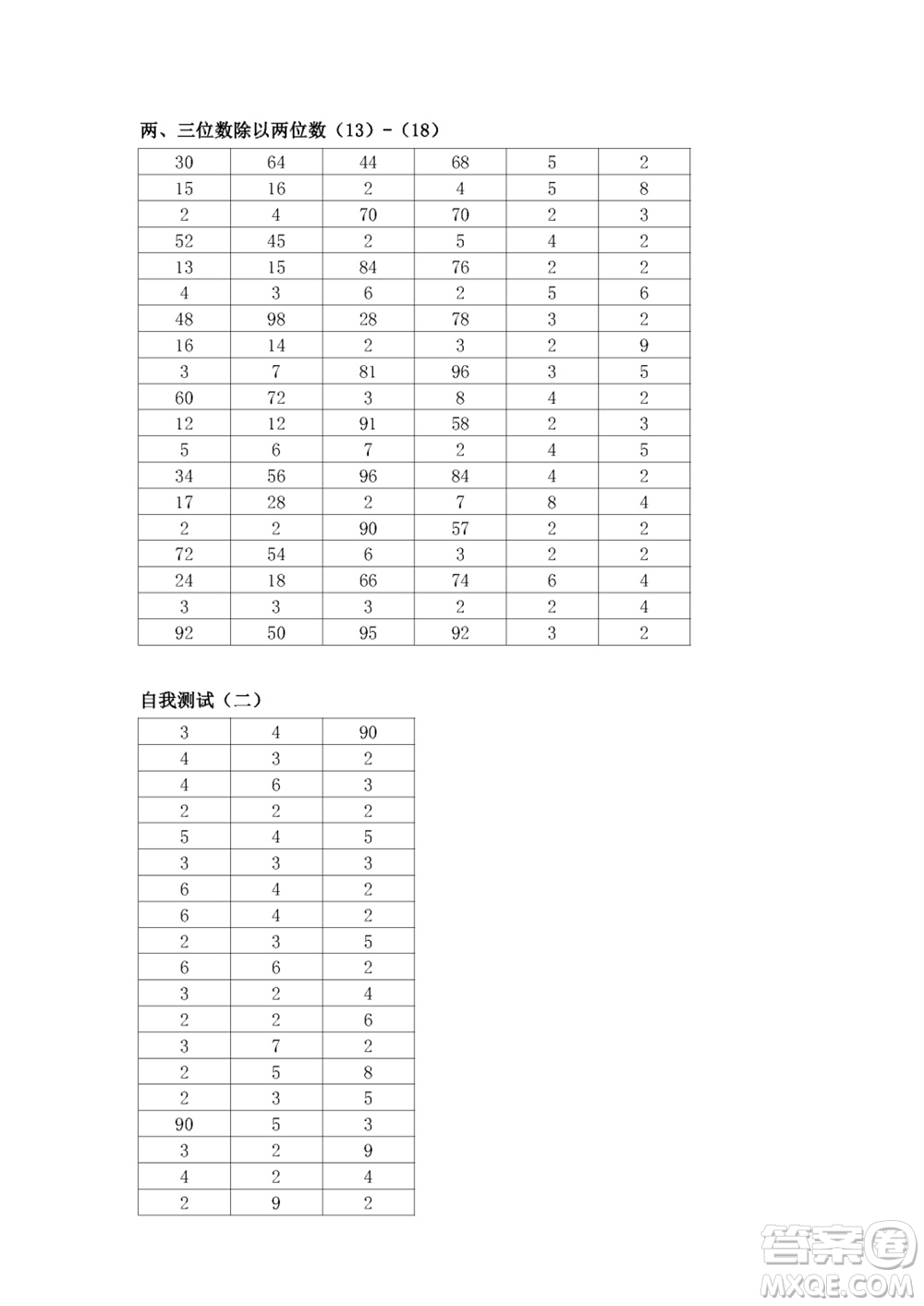 江蘇鳳凰教育出版社2023年秋口算練習(xí)冊四年級數(shù)學(xué)上冊蘇教版參考答案