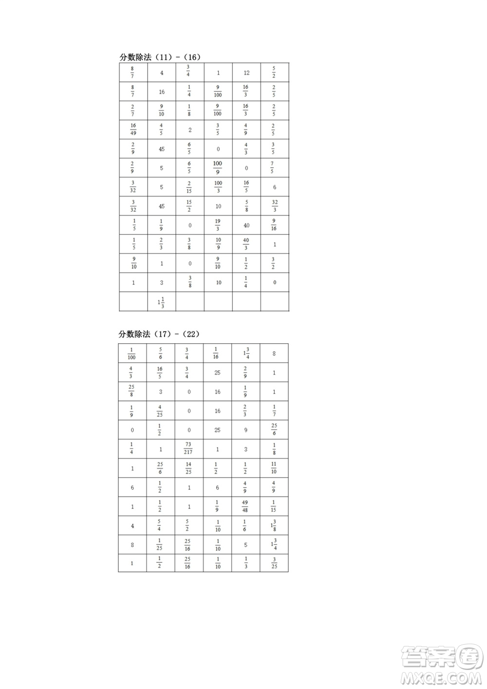 江蘇鳳凰教育出版社2023年秋口算練習(xí)冊六年級數(shù)學(xué)上冊蘇教版參考答案