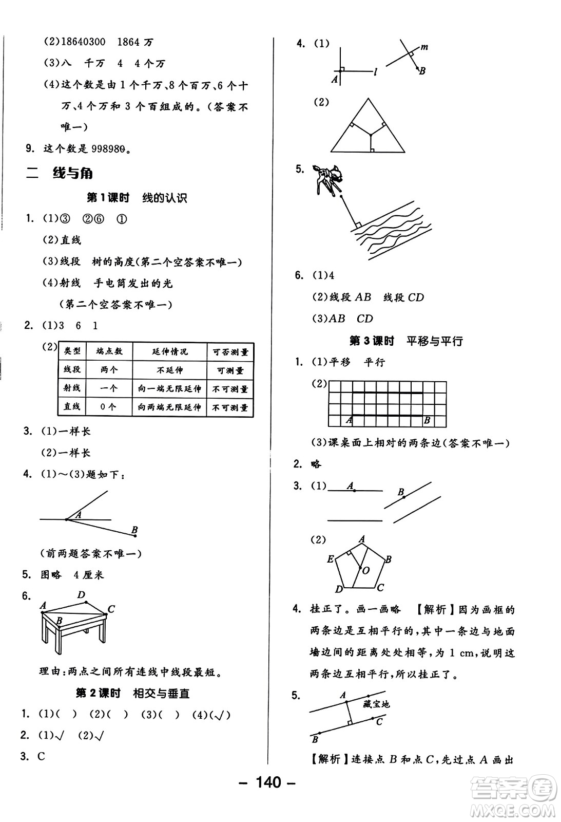 開明出版社2023年秋全品學(xué)練考六年級(jí)數(shù)學(xué)上冊(cè)北師大版答案