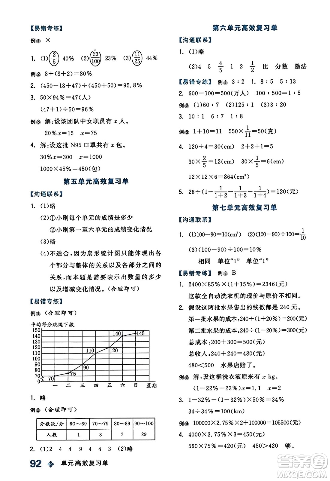 開明出版社2023年秋全品學(xué)練考四年級數(shù)學(xué)上冊北師大版答案