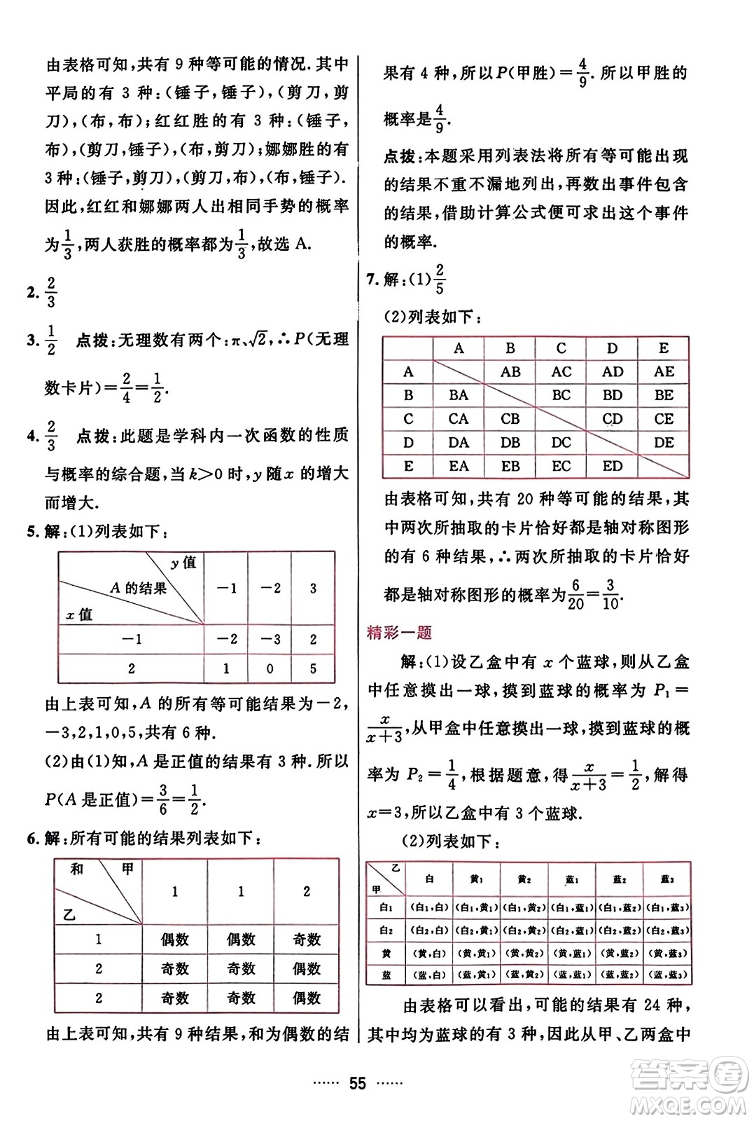 吉林教育出版社2023年秋三維數(shù)字課堂九年級(jí)數(shù)學(xué)上冊(cè)人教版答案