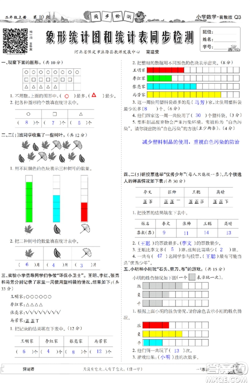 2023年秋少年智力開發(fā)報(bào)二年級數(shù)學(xué)上冊冀教版第9-12期答案