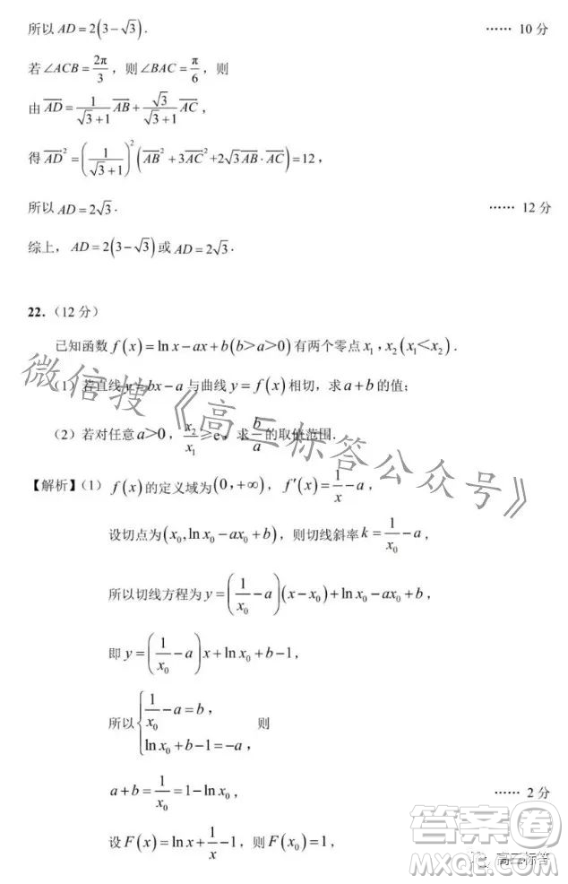 滄州市決勝新高考2024屆高三年級(jí)大聯(lián)考數(shù)學(xué)試卷答案