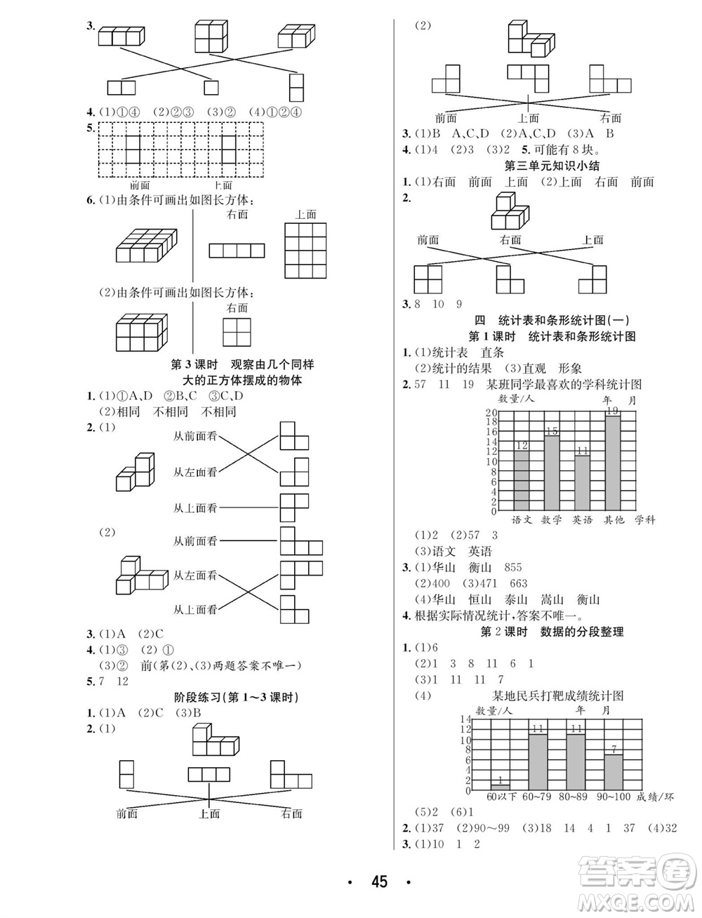 合肥工業(yè)大學出版社2023年秋七天學練考四年級數學上冊蘇教版參考答案