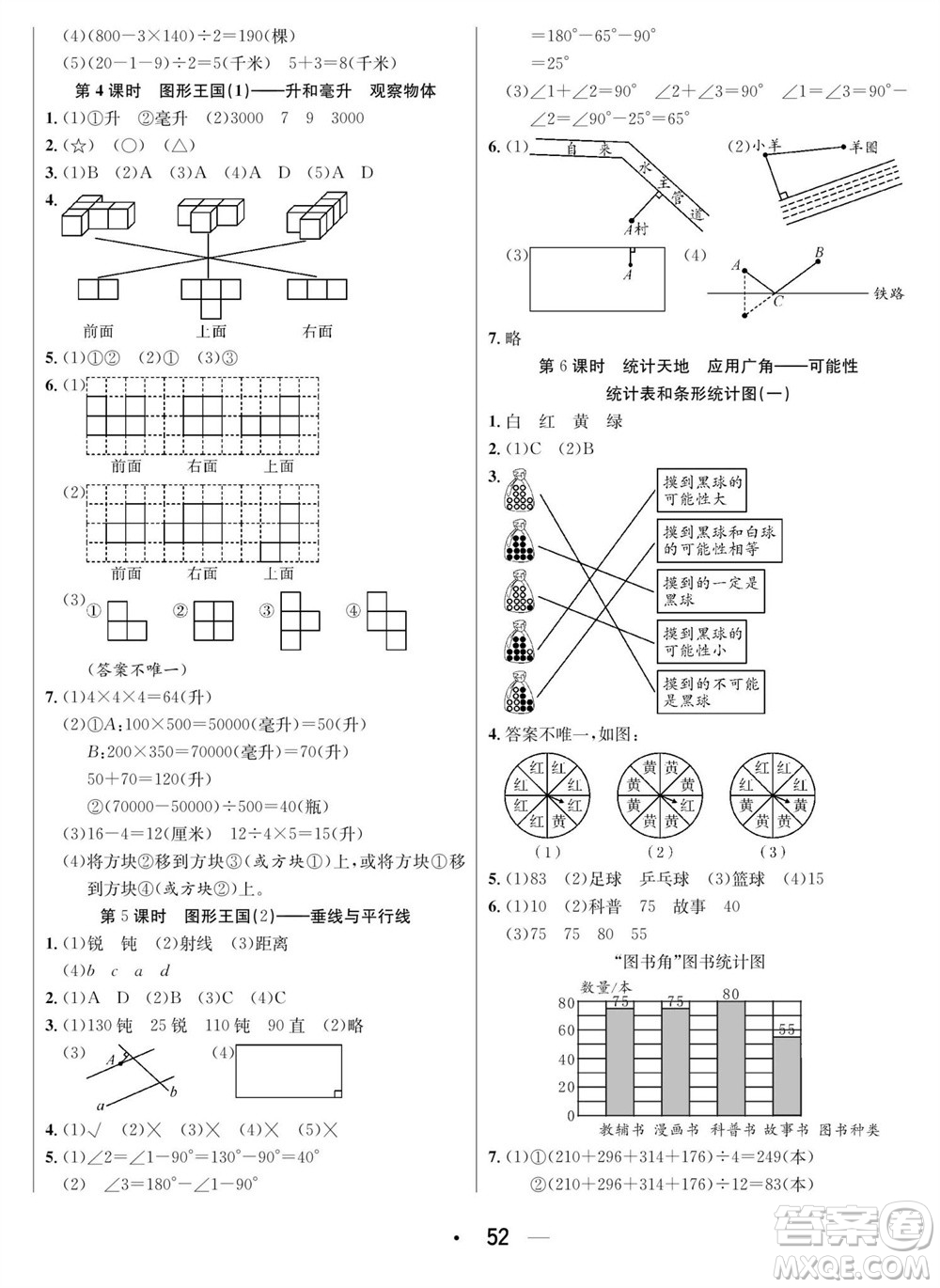 合肥工業(yè)大學出版社2023年秋七天學練考四年級數學上冊蘇教版參考答案