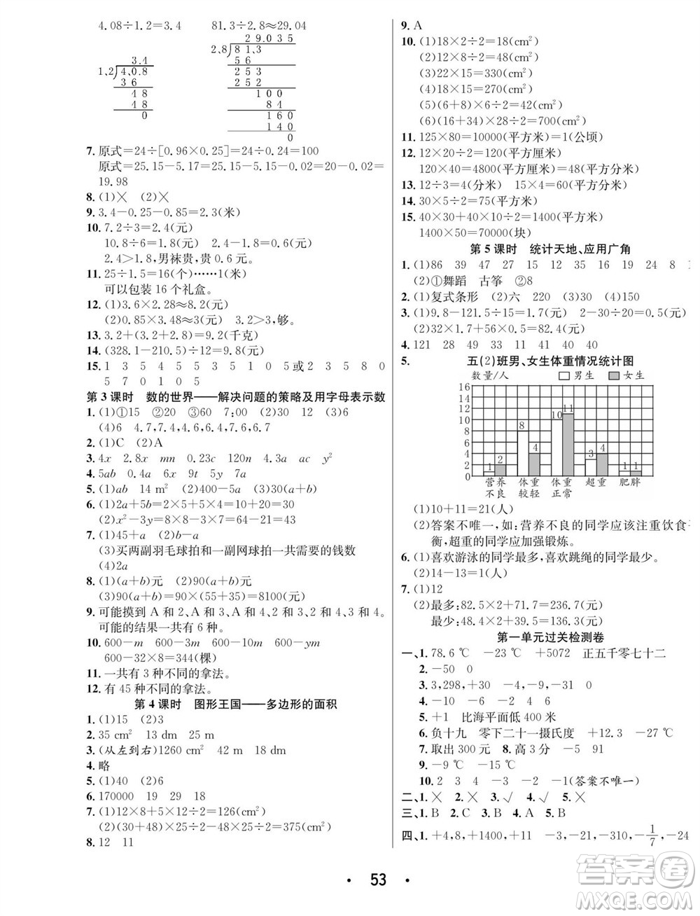 合肥工業(yè)大學(xué)出版社2023年秋七天學(xué)練考五年級(jí)數(shù)學(xué)上冊(cè)蘇教版參考答案