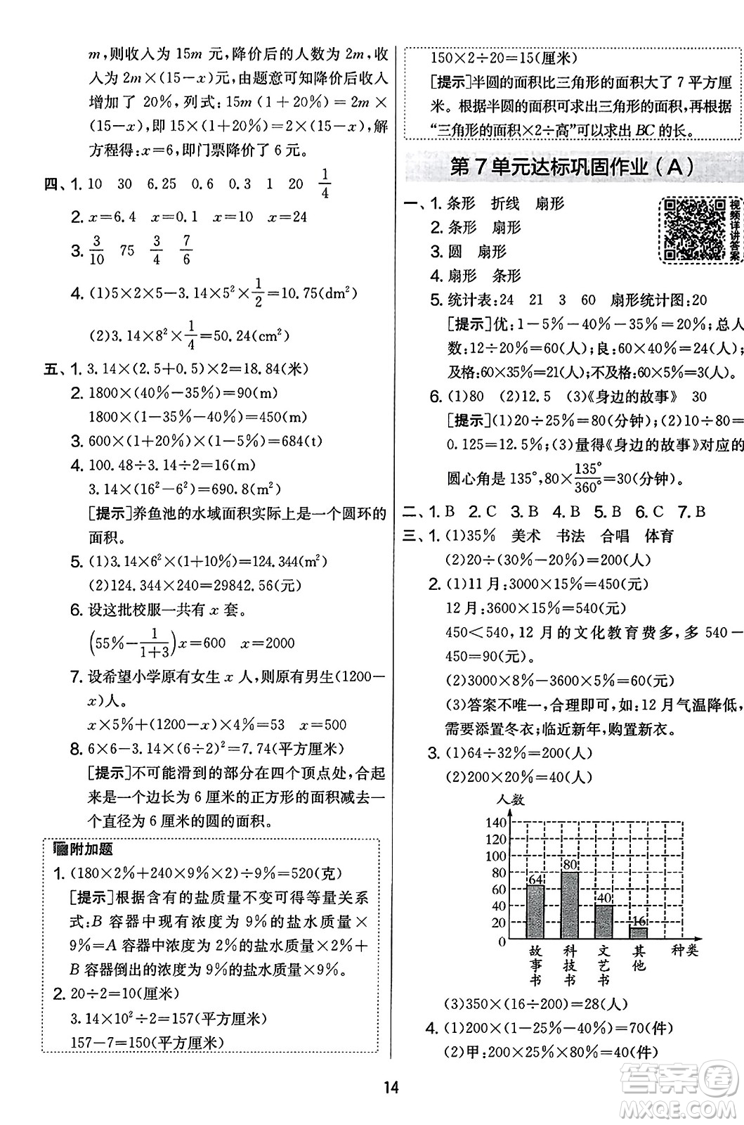 江蘇人民出版社2023年秋實驗班提優(yōu)大考卷六年級數(shù)學(xué)上冊人教版答案