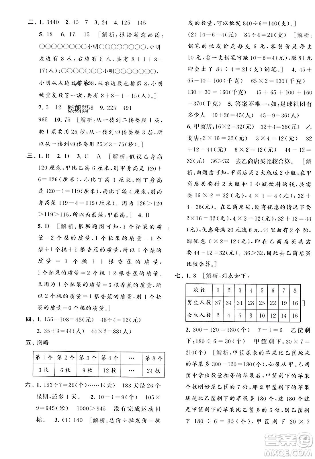 北京教育出版社2023年秋同步跟蹤全程檢測三年級數(shù)學上冊江蘇版答案