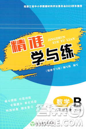 浙江教育出版社2023年秋精準(zhǔn)學(xué)與練八年級數(shù)學(xué)上冊浙教版答案