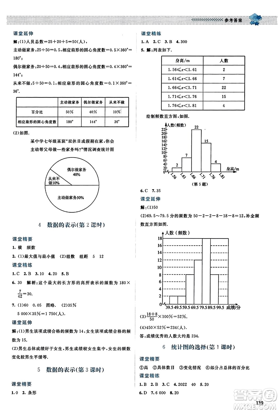 北京師范大學出版社2023年秋課堂精練七年級數(shù)學上冊北師大版答案