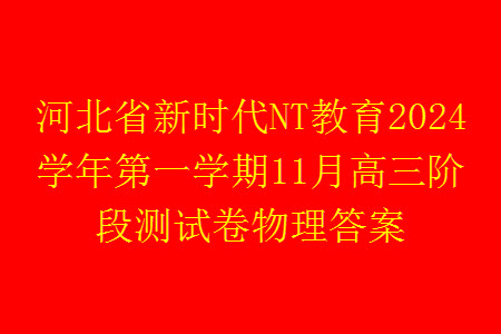 河北省新時(shí)代NT教育2024學(xué)年第一學(xué)期11月高三階段測(cè)試卷物理答案