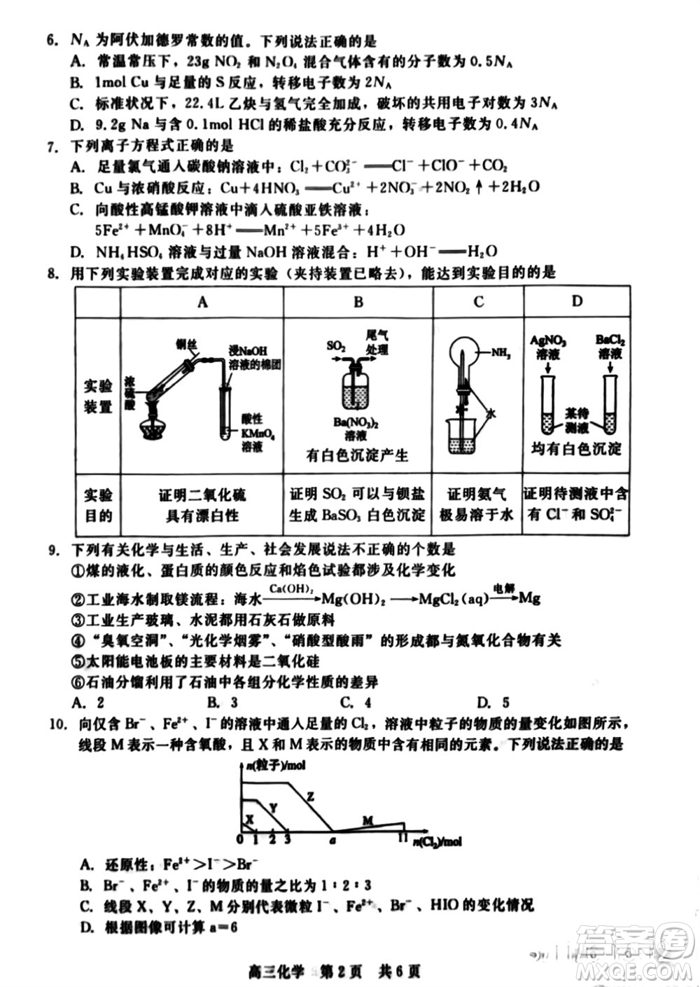 河北省新時代NT教育2024學年第一學期11月高三階段測試卷化學答案