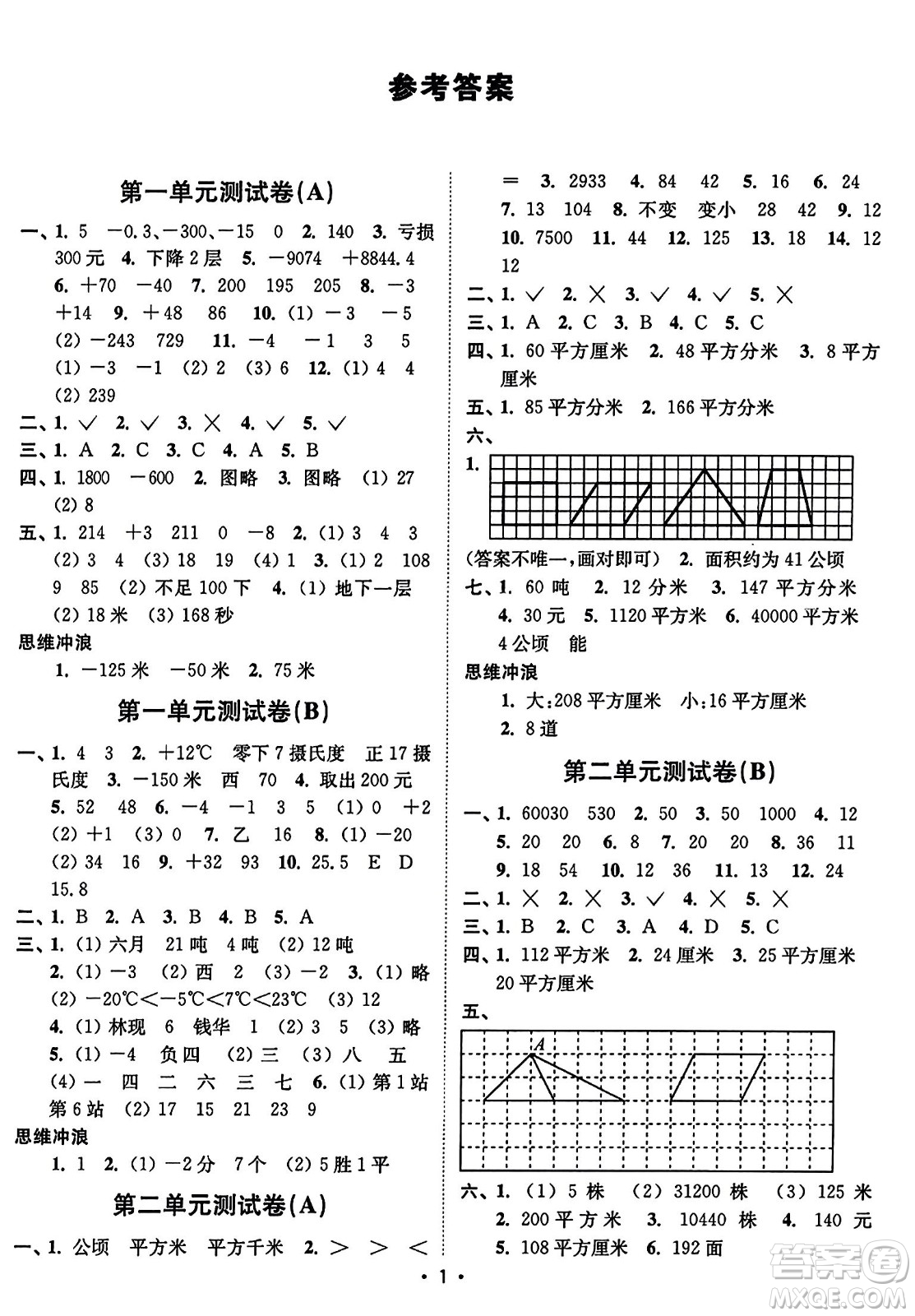 東南大學(xué)出版社2023年秋江蘇密卷五年級數(shù)學(xué)上冊江蘇版答案