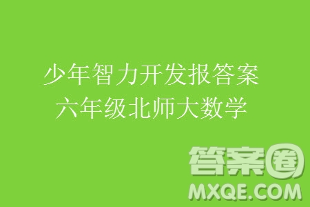 2023年秋少年智力開發(fā)報六年級數(shù)學(xué)上冊北師大版第13-16期答案