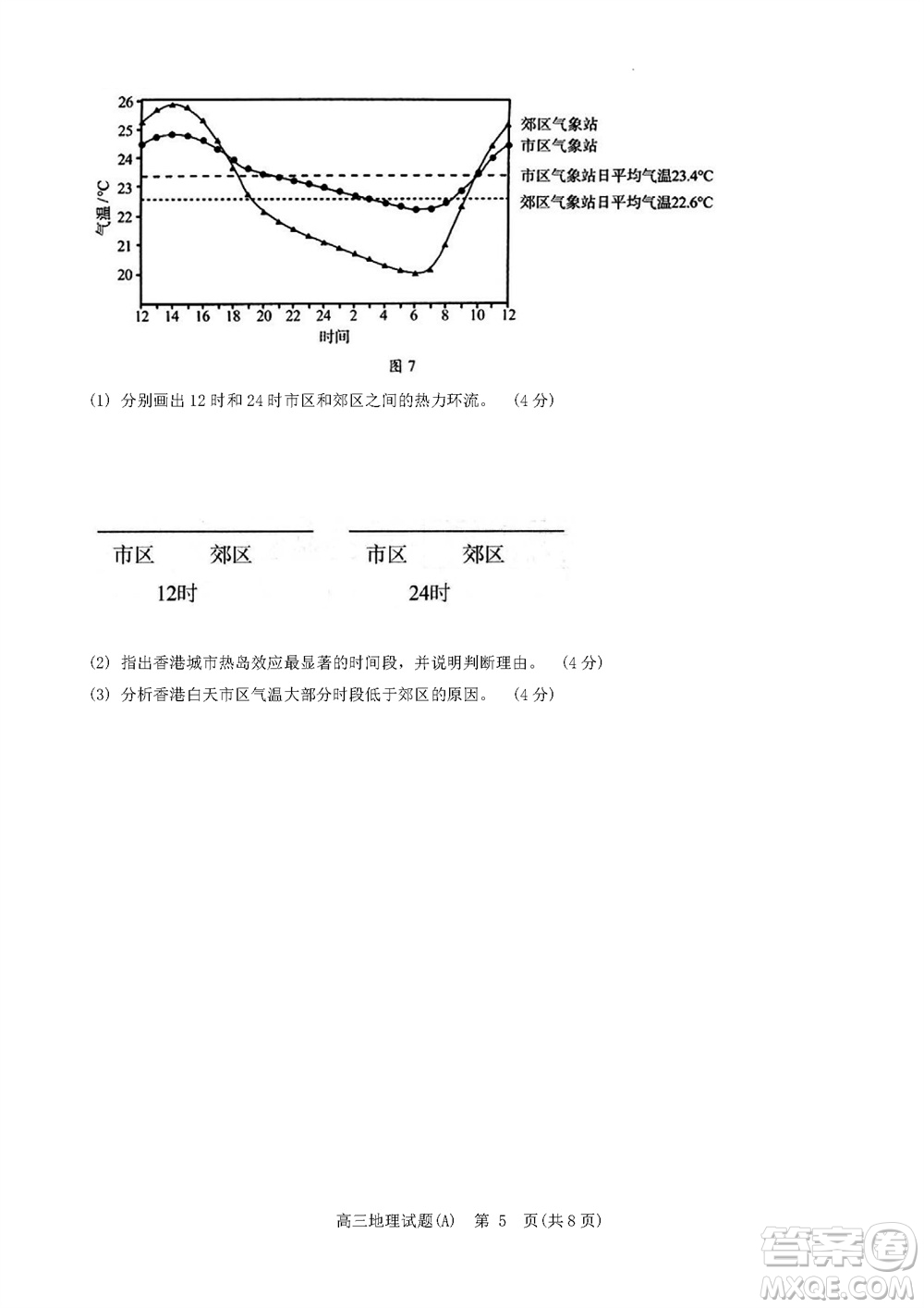 菏澤市2023-2024學(xué)年高三上學(xué)期期中考試地理試題A答案