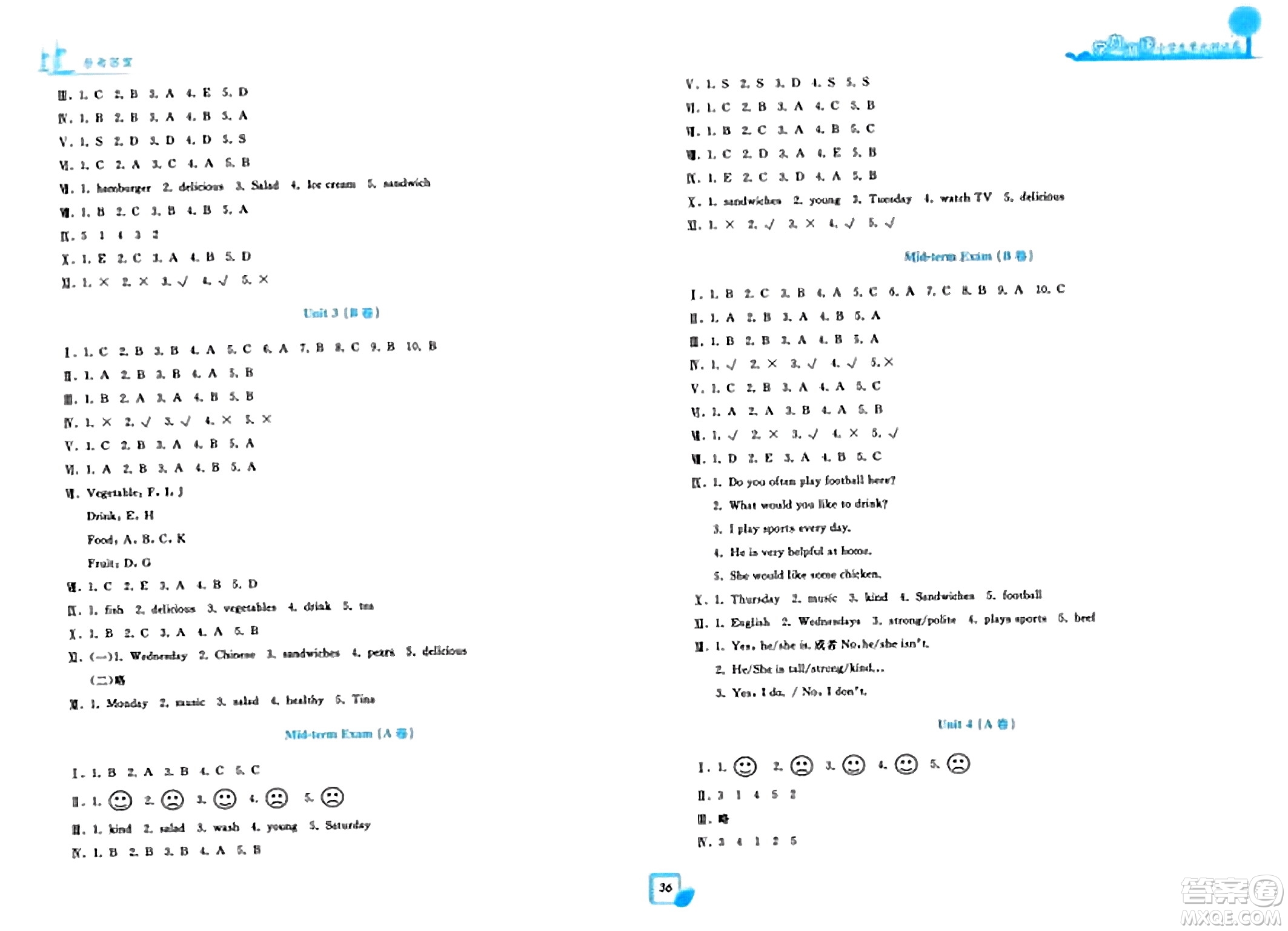 浙江工商大學(xué)出版社2023年秋學(xué)力測(cè)評(píng)小學(xué)生單元測(cè)試卷五年級(jí)英語(yǔ)上冊(cè)人教版答案