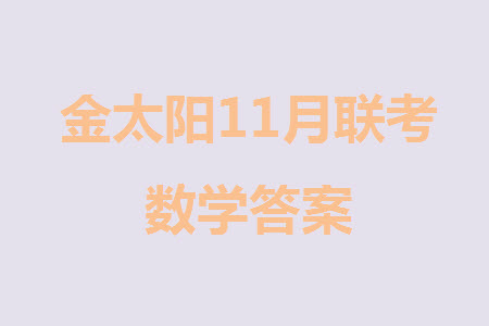 2024屆遼寧金太陽(yáng)高三上學(xué)期11月16號(hào)聯(lián)考數(shù)學(xué)試題答案