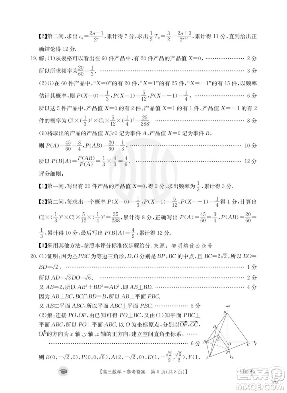 2024屆湖北金太陽(yáng)高三上學(xué)期11月16號(hào)聯(lián)考數(shù)學(xué)試題答案