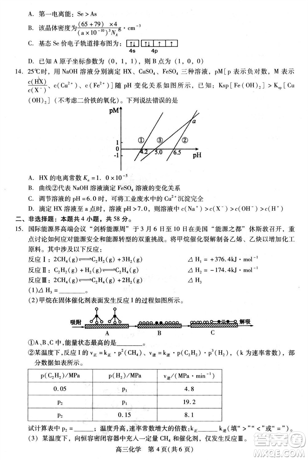 貴州名校協(xié)作體2023-2024學(xué)年高三上學(xué)期11月聯(lián)考一化學(xué)參考答案