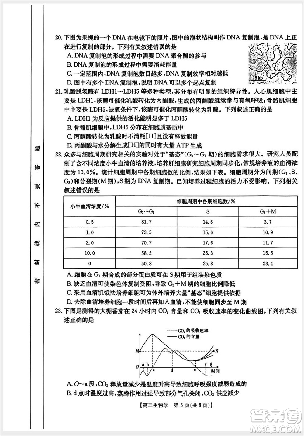 山西省2024屆高三上學(xué)期11月金太陽聯(lián)考生物試題答案