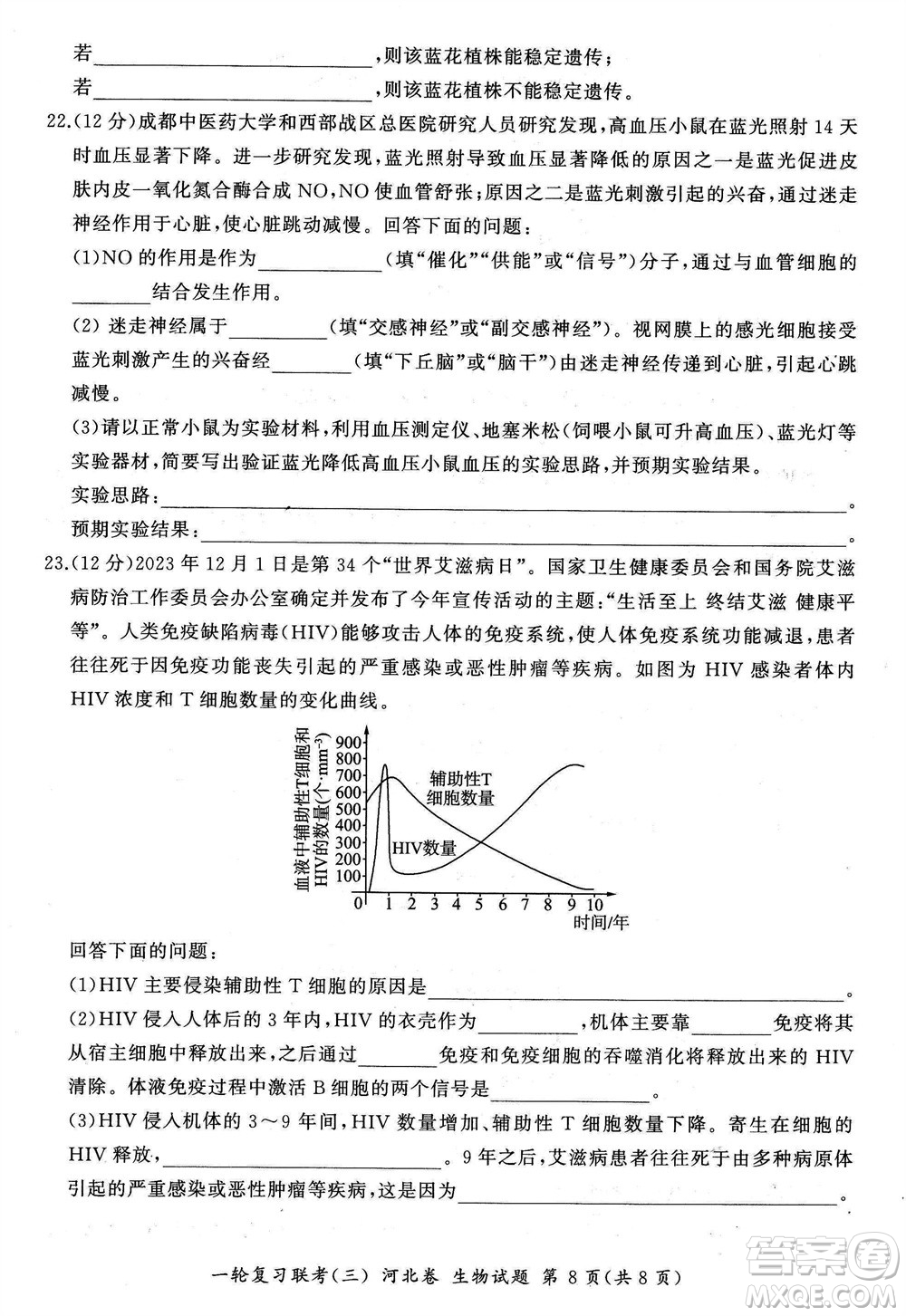 百師聯(lián)盟2024屆高三上學(xué)期一輪復(fù)習(xí)聯(lián)考三河北卷生物參考答案