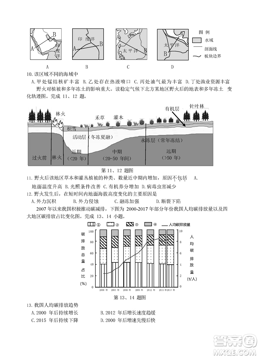 2023年11月浙江稽陽(yáng)聯(lián)誼學(xué)校高三聯(lián)考地理參考答案