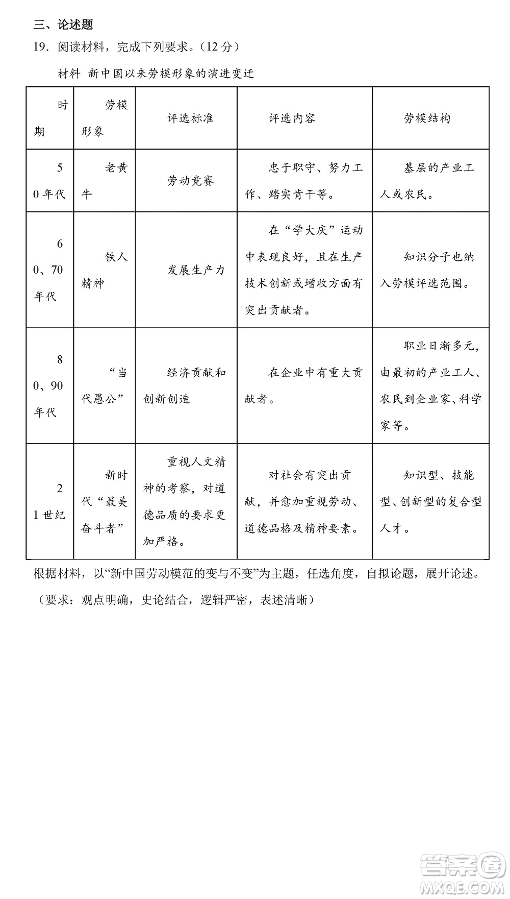 2023年11月湖南岳汨聯(lián)考高三期中考試歷史參考答案