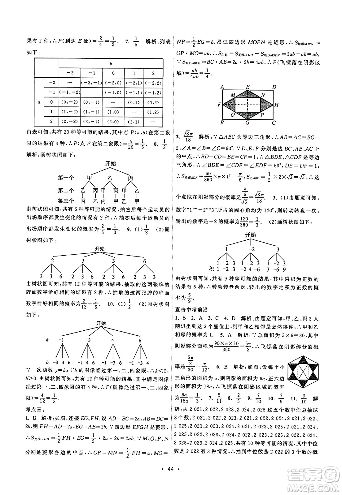 江蘇人民出版社2023年秋課時(shí)提優(yōu)計(jì)劃作業(yè)本九年級(jí)數(shù)學(xué)上冊蘇科版答案