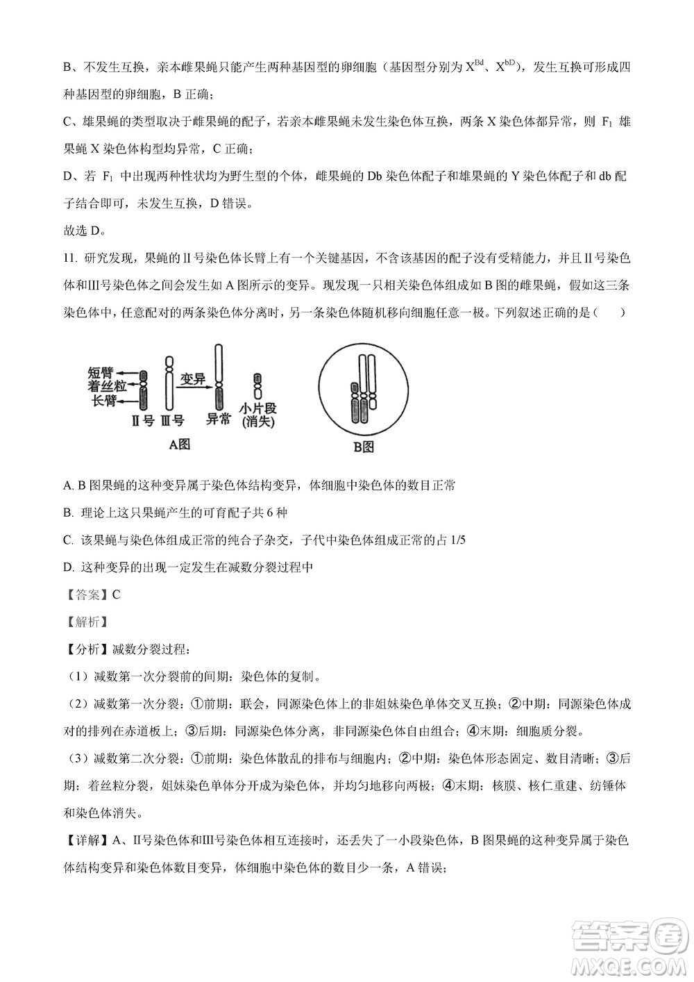 2023年11月湖南岳汨聯(lián)考高三期中考試生物參考答案