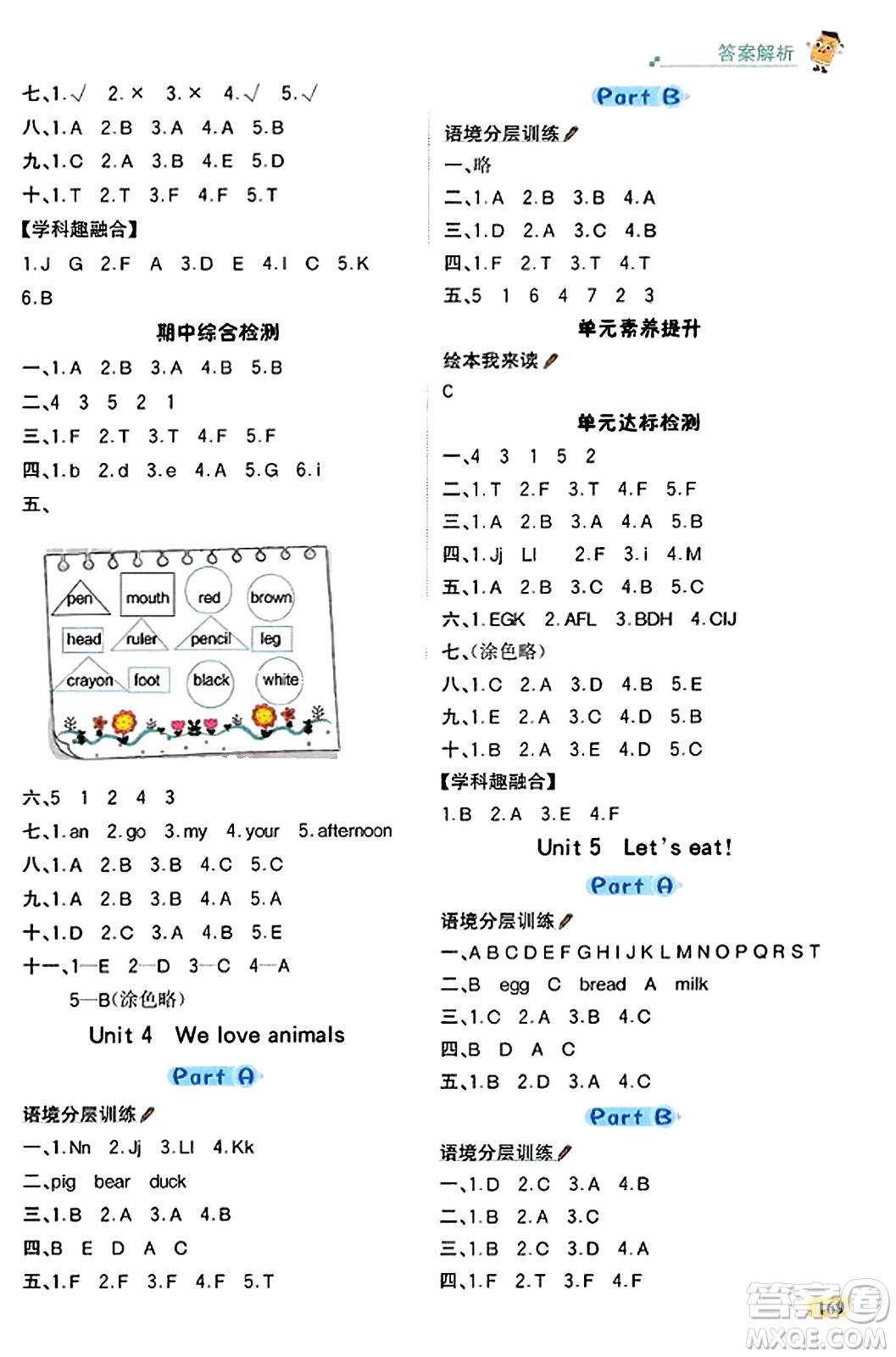 遼寧少年兒童出版社2023年秋世紀金榜金榜大講堂全彩筆記三年級英語上冊通用版三起點答案