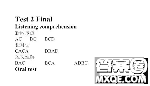 外語教學與研究出版社大學英語聽說教程4答案