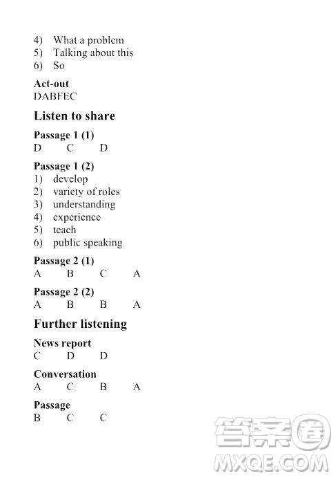 外語(yǔ)教學(xué)與研究出版社2023大學(xué)英語(yǔ)聽(tīng)說(shuō)教程2答案