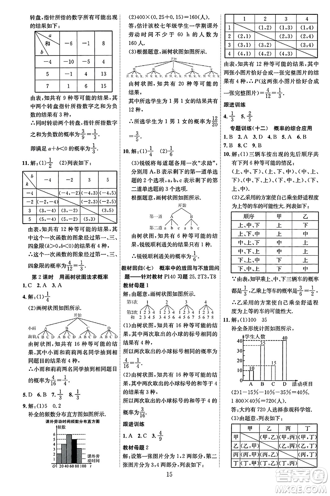 延邊教育出版社2023年秋暢行課堂九年級數(shù)學(xué)全一冊人教版答案