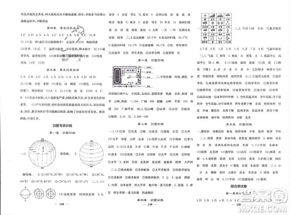 四川大學(xué)出版社2023年秋名校課堂內(nèi)外七年級(jí)地理上冊(cè)商務(wù)星球版參考答案