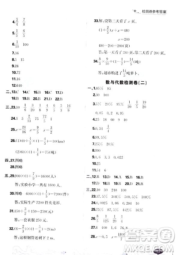 大連出版社2023年秋點石成金金牌每課通六年級數(shù)學(xué)上冊北師大版答案